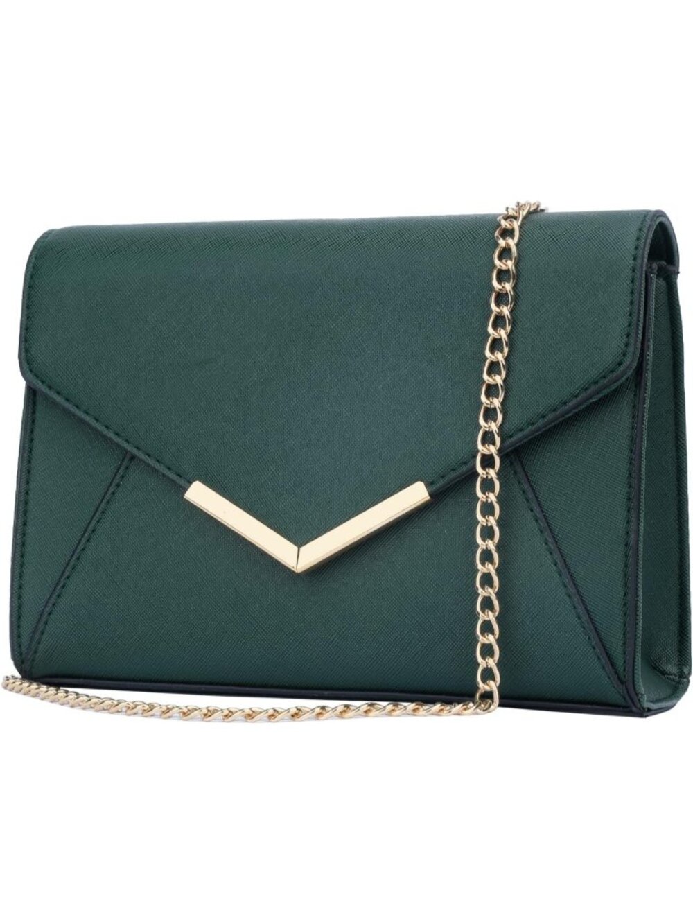 👜 Women's Green Faux Leather Evening Handbag Party Wedding Prom Clutch Purses